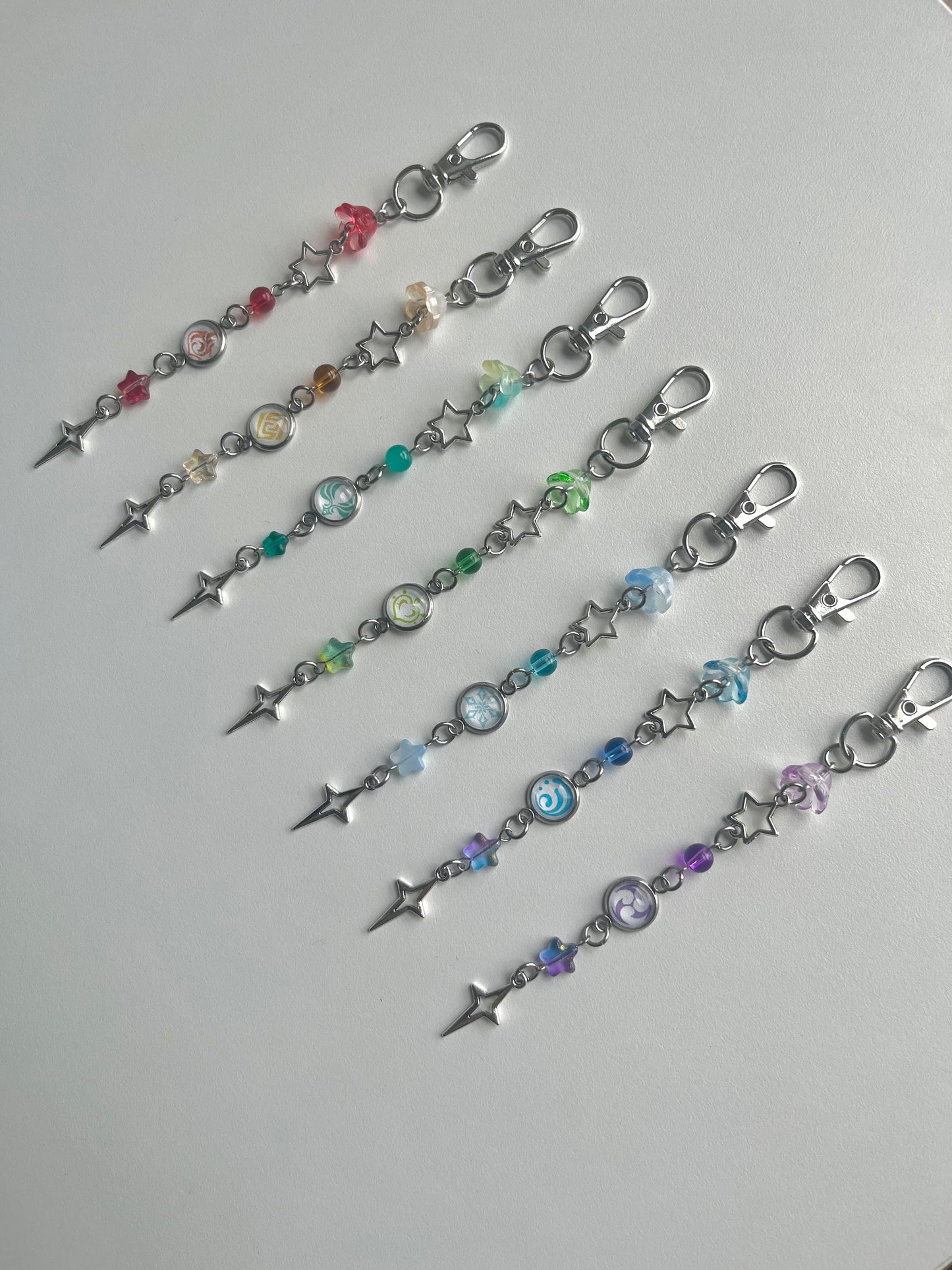 Genshin Impact Vision Keychains