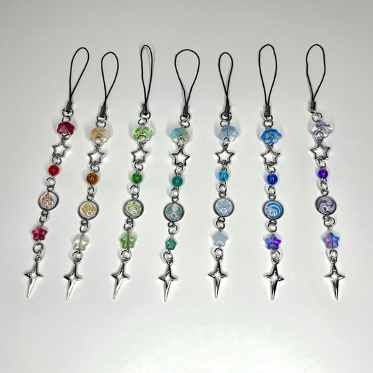 Genshin Impact Vision Keychains