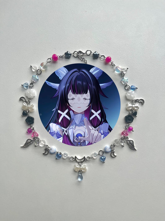 Genshin Impact's 'Columbina' inspired Necklace, Bracelet and Earrings