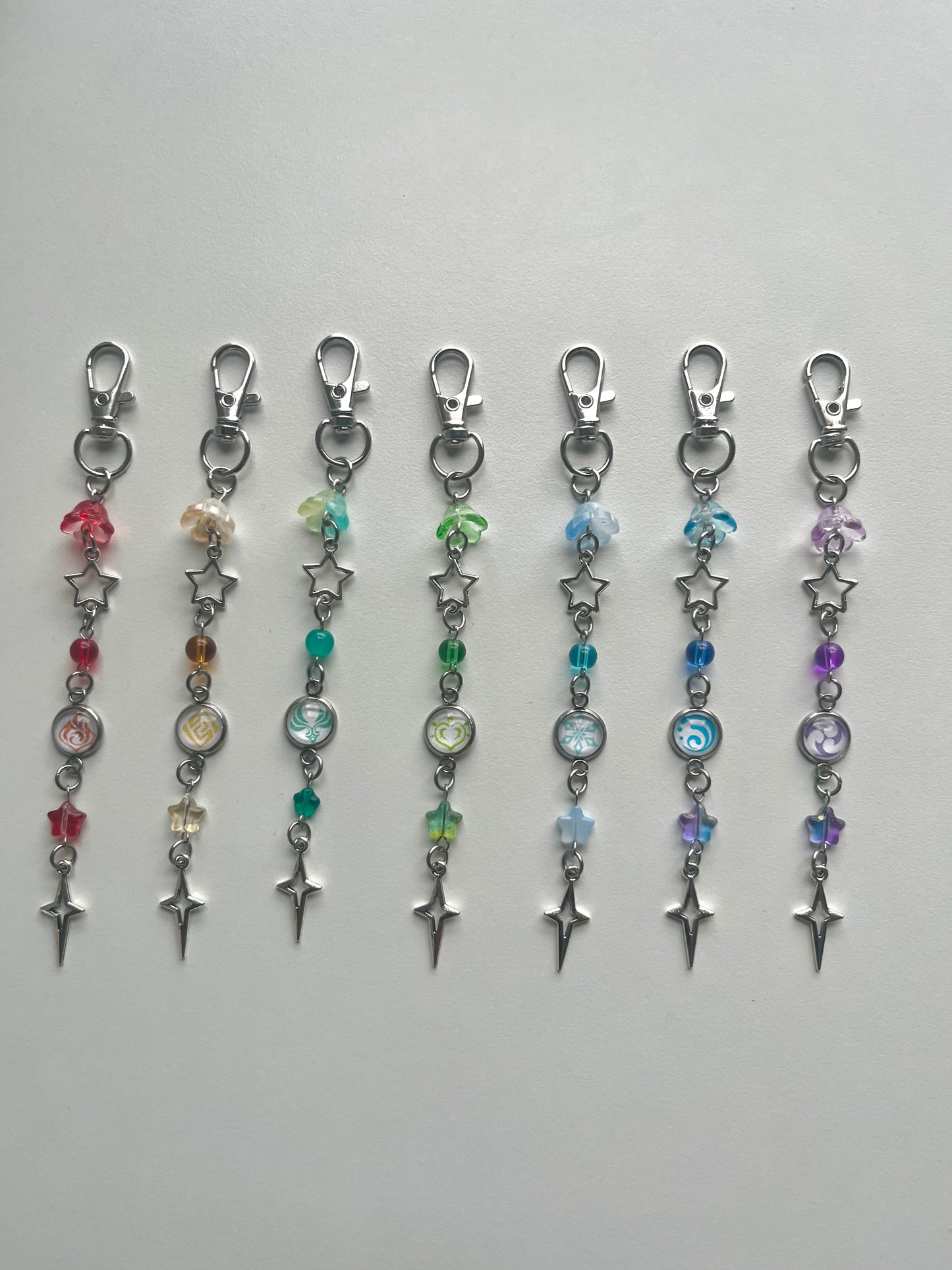 Genshin Impact Vision Keychains