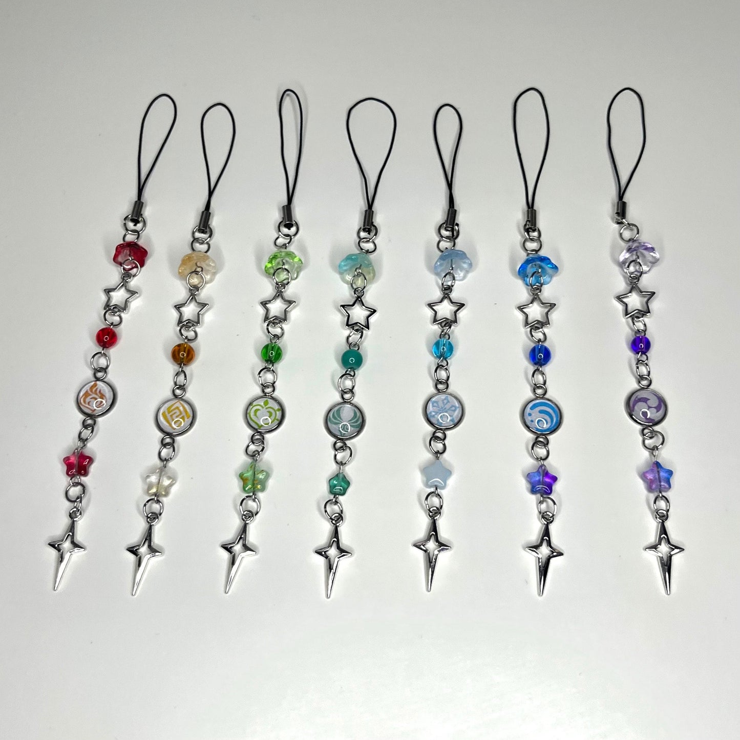 Genshin Impact Vision Keychains