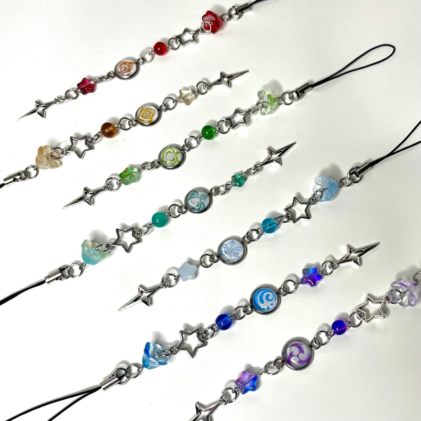 Genshin Impact Vision Keychains