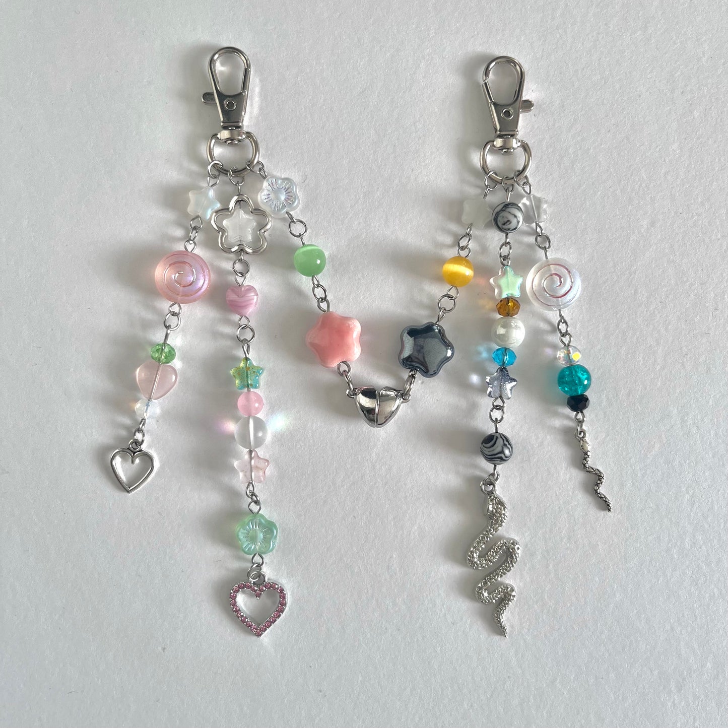 Obamitsu Matching Keychains - Love slayer and Serpent Slayer Keychains - Anime Keychains