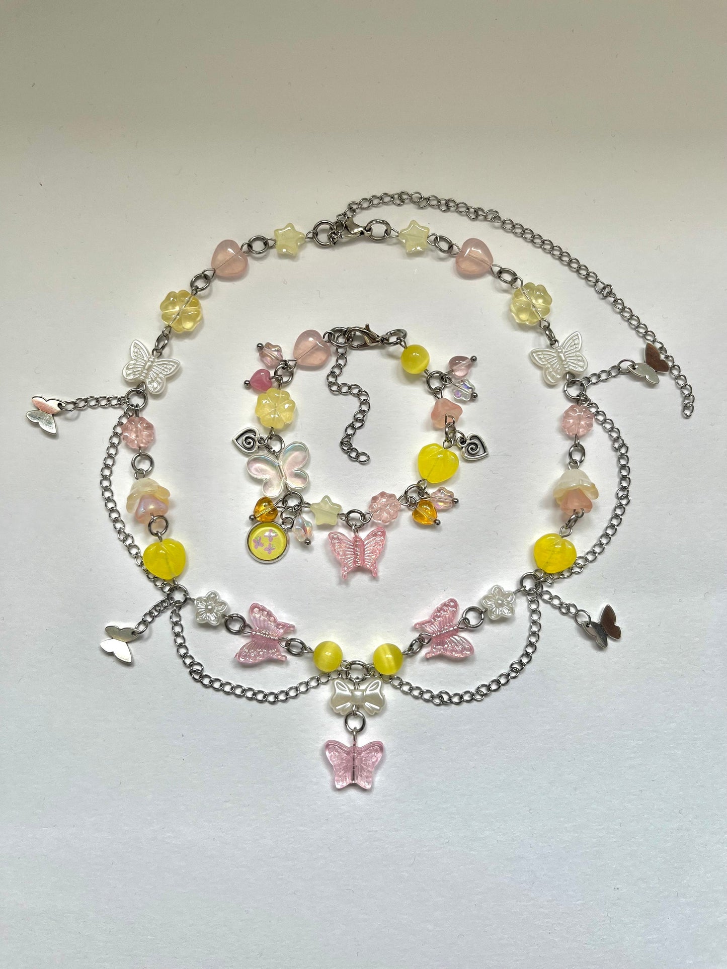 Fluttershy inspired Necklace and Bracelet