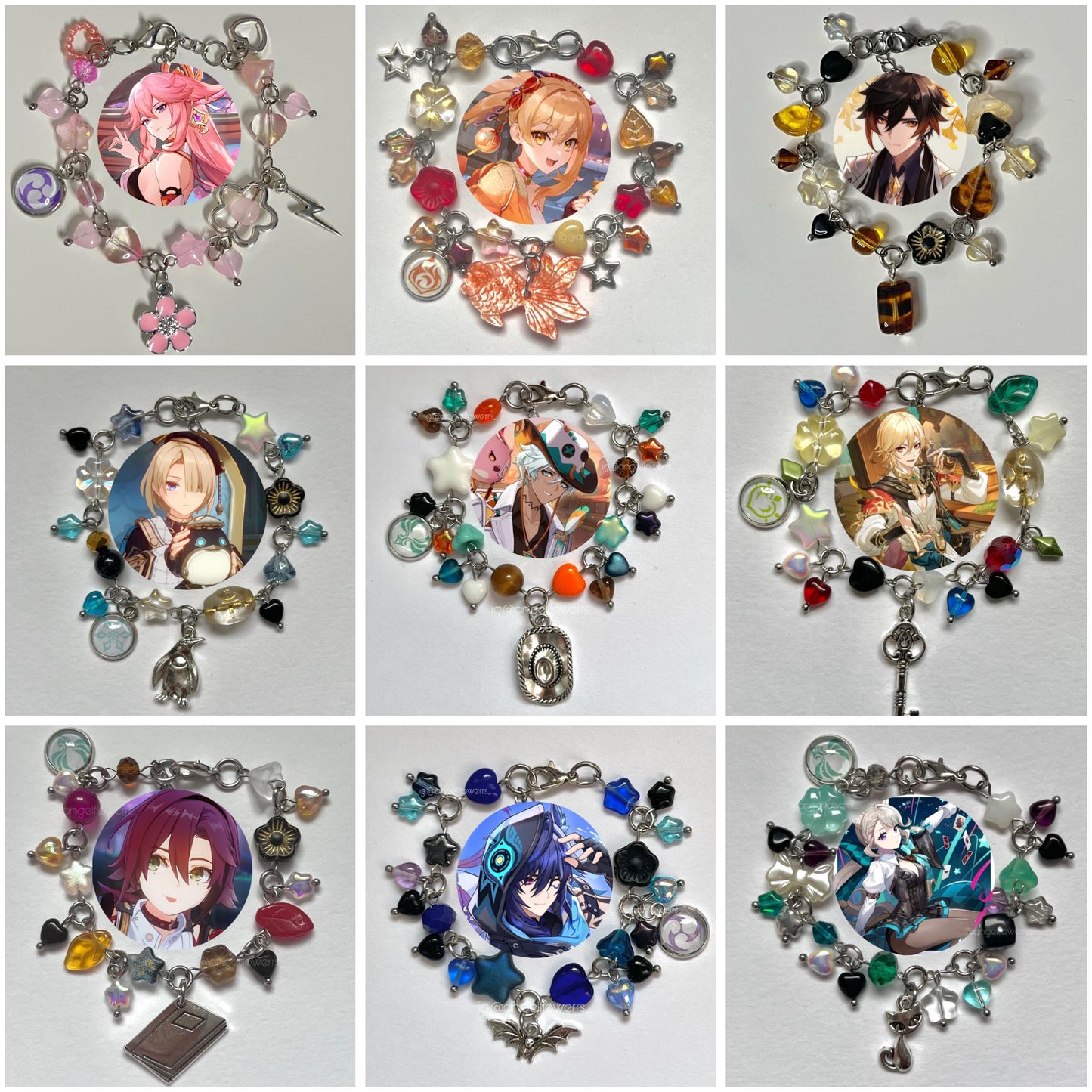 Genshin Impact Cluttered Bracelet (Choose 1 Character)