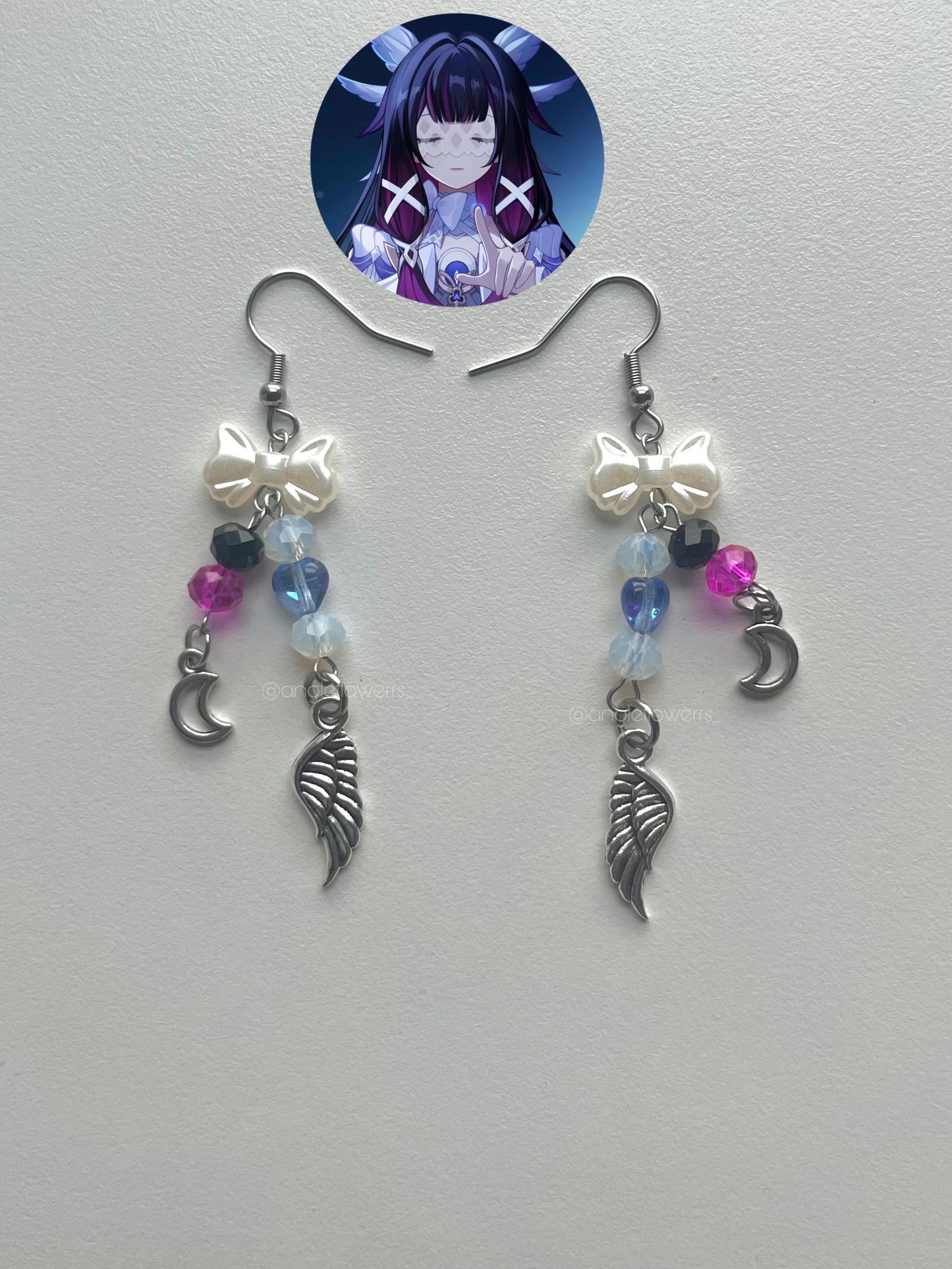 Genshin Impact's 'Columbina' inspired Necklace, Bracelet and Earrings