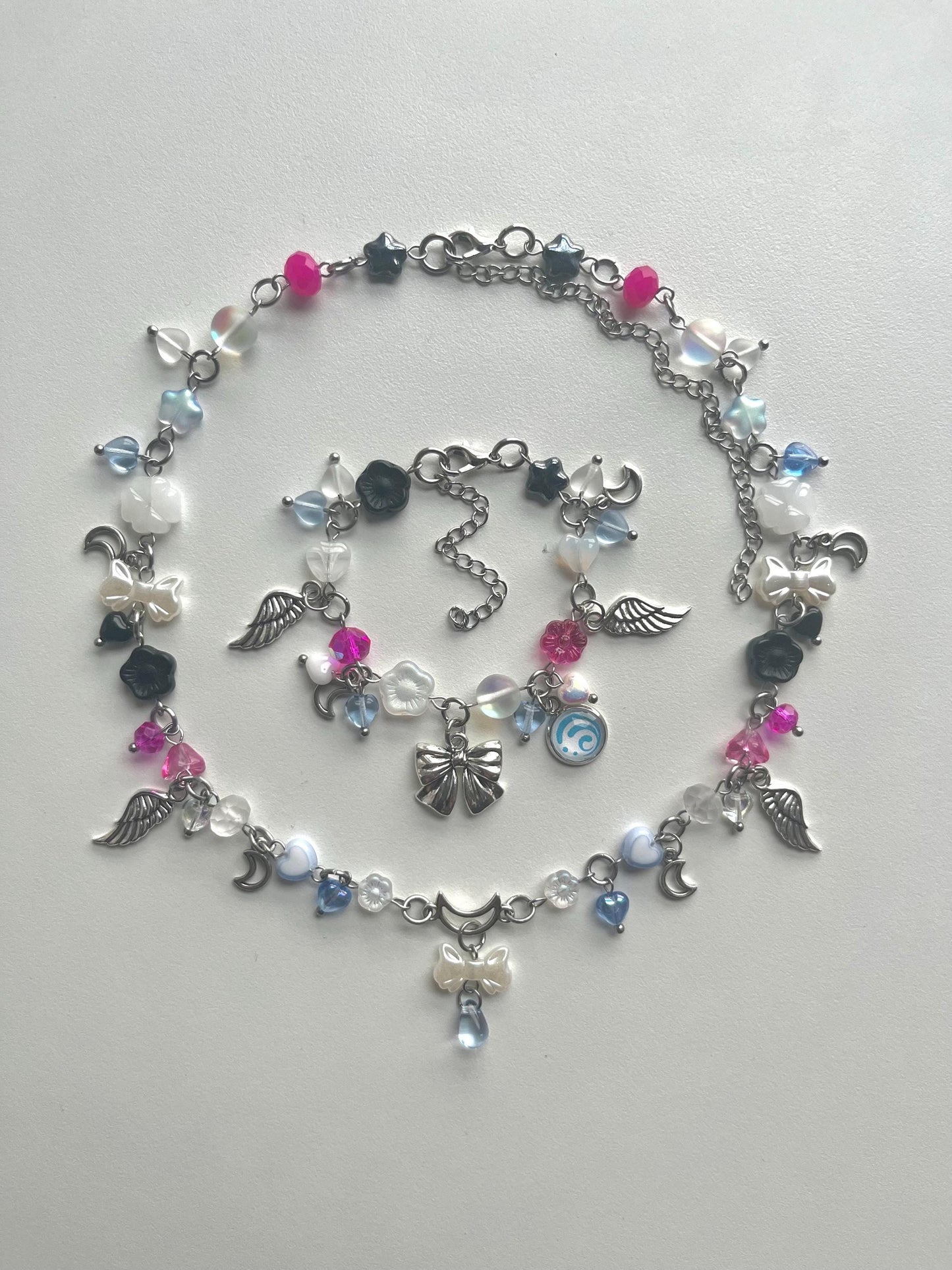 Genshin Impact's 'Columbina' inspired Necklace, Bracelet and Earrings